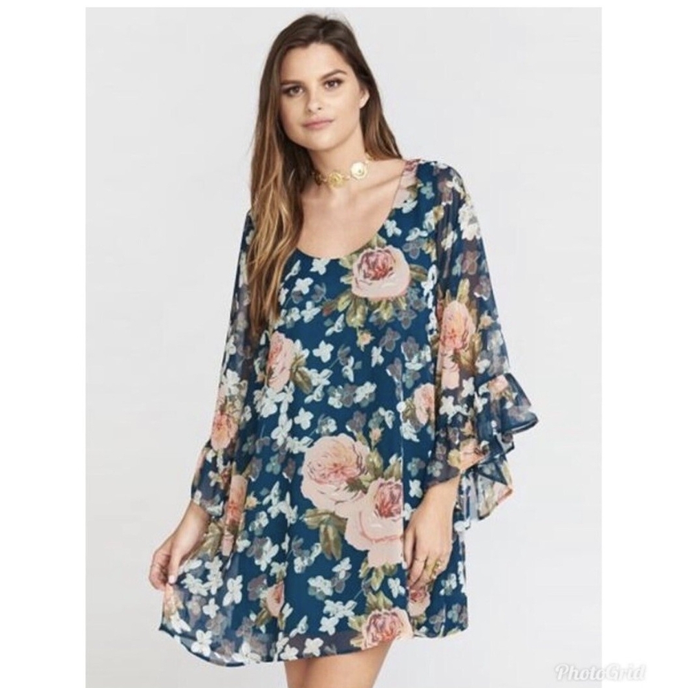 Show Me Your Mumu Boomerang Dress Fall In Love Floral Boho Low Back Medium